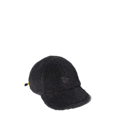 Miu Miu Fleece Baseball Cap In Black