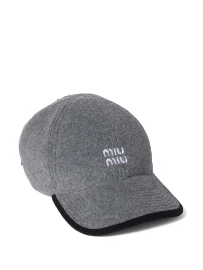 MIU MIU FLEECE BASEBALL CAP