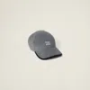 Miu Miu Stylish Hats With Curved Brim And Soft Texture In Grey
