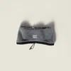 Miu Miu Fleece Headband In Gray