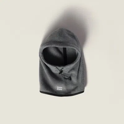 Miu Miu Fleece Hood In Black