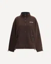 Miu Miu Logo Gabardine Bomber Jacket In Brown
