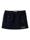 Miu Miu Fleece Miniskirt In Black
