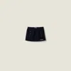 Miu Miu Drawstring Mini Skirt In Black
