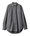 Miu Miu Fleece Shirt In Gray