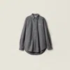Miu Miu Fleece Shirt In Gray