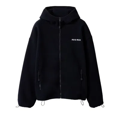 Pre-owned Miu Miu Fleece Sweatshirt 'blue' | Women's Size S