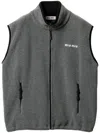 Miu Miu Fleece Sweatshirt In Grey