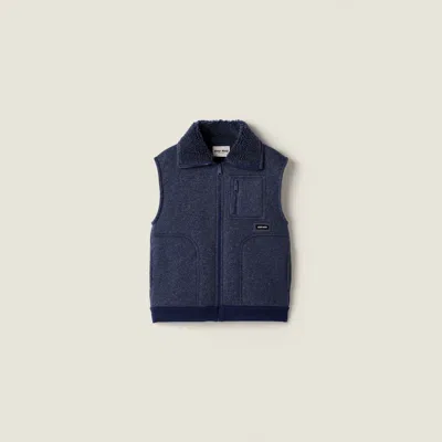 Miu Miu Fleece Vest In Animal Print