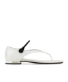Miu Miu White Leather Sandals