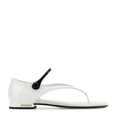 MIU MIU MIU MIU FLAT THONG SANDALS