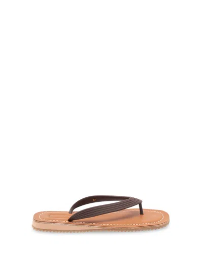 Miu Miu Flip Flops In Brown