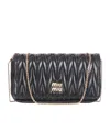 Miu Miu Mini Bag In Nappa Matelasse` In Black