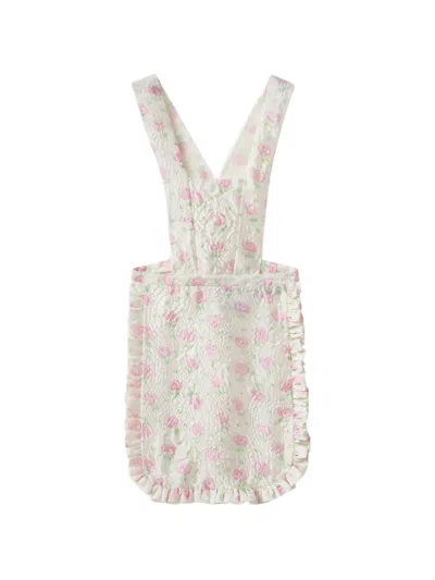 Miu Miu Floral Cloqué Apron In Multi