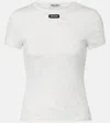 Miu Miu Floral Cotton Jersey T-shirt In White