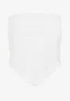 Miu Miu Embroidered Slubbed Canvasbandana Top
