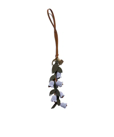 Miu Miu Floral Keyring In Multicolor