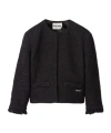 Miu Miu Single-breasted Matelassé Effect Jacquard Jacket In Black