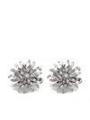 Miu Miu Floral-motif Clip-on Earrings In Metallic