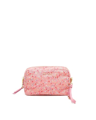 Miu Miu Floral Pouch In Pattern