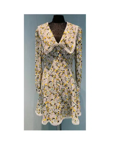 Miu Miu Floral-print Long-sleeve Dress In Multi