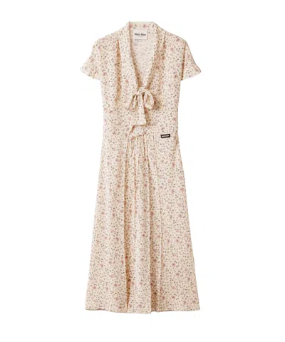 MIU MIU MIU MIU FLORAL-PRINTED DRESS