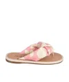Miu Miu Floral Printed Flip-flops In Nude