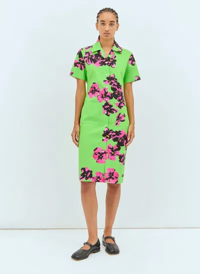 MIU MIU FLOWER MIDI DRESS
