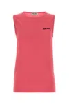 Miu Miu Fluo Pink Cashmere Blend Vest In Pink