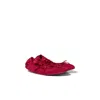 Miu Miu Foldable Technical Fabric Ballerinas In Ruby Red