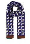 Miu Miu Printed Silk Foulard Scarf In Multi