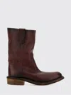 Miu Miu Brown Solid Stivaletti Boot In Brown