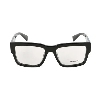 Pre-owned Miu Miu Framed Clear Glasses 'black' | Women's Size Onesize