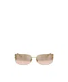Miu Miu Frameless Sunglasses In Nude