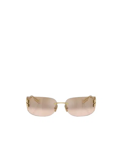 Miu Miu Frameless Sunglasses In Nude