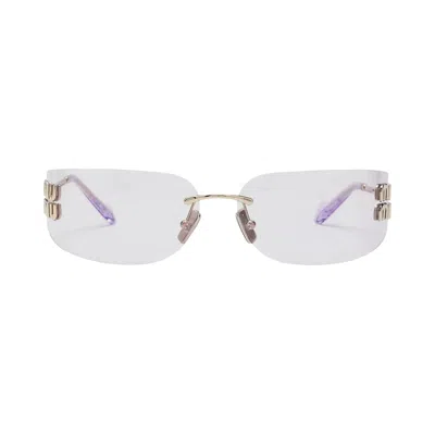 Pre-owned Miu Miu Frameless Sunglasses 'purple' | Women's Size Onesize