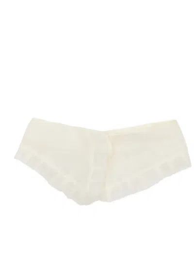 Pre-owned Miu Miu Frill Collar In Neutral