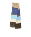 Miu Miu Fringed Scarf In Blue