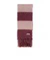 Miu Miu Fringed Scarf In Red