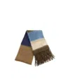 Miu Miu Fringed Wool Scarf In Multicolor