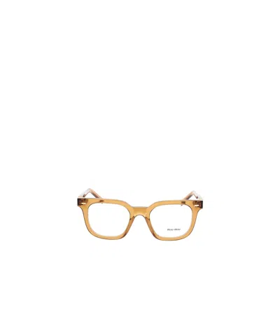 Miu Miu Full-frame Flat Mirror In Yellow