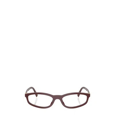 Miu Miu Full Frame Glasses In Burgundy