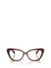 Miu Miu Full Frame Plain Mirror In Brown