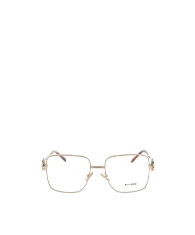 Miu Miu Full-frame Plain Mirror In Gold