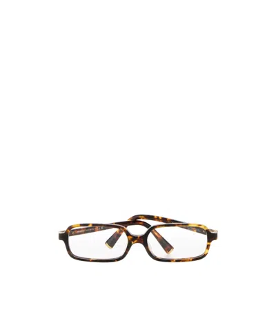 Miu Miu Regard Rectangular Sunglasses In Havana Honey