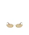 Miu Miu Eyewear Oval Frame Sunglasses In Brown