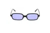 Miu Miu Mu 11zsf Acetate Rectangular Sunglasses In Blue