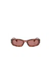 Miu Miu Full Frame Sunglasses In Brown