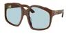Miu Miu Womens Brown Mu A07s Irregular-frame Acetate Sunglasses In Brown