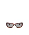 Miu Miu Tortoiseshell-effect Rectangle Sunglasses In Gray